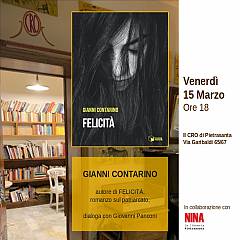 Felicita', romanzo sul patriarcato di gianni contarino: la presentazione a pietrasanta, pr